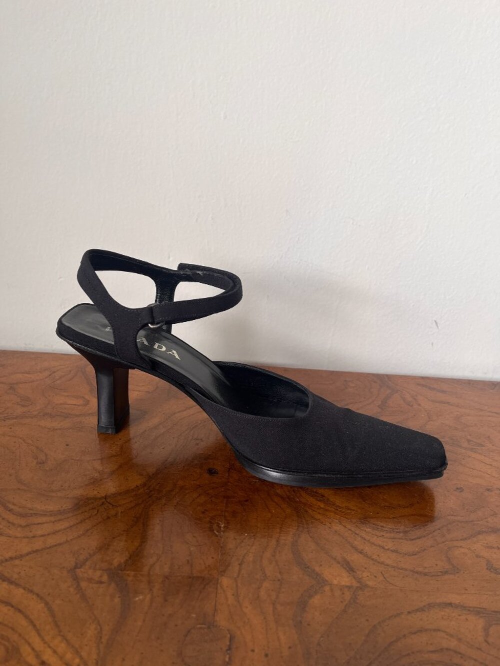 Prada Vintage Y2K Nylon Mules Size 40 Early 2000s Minimalist Designer